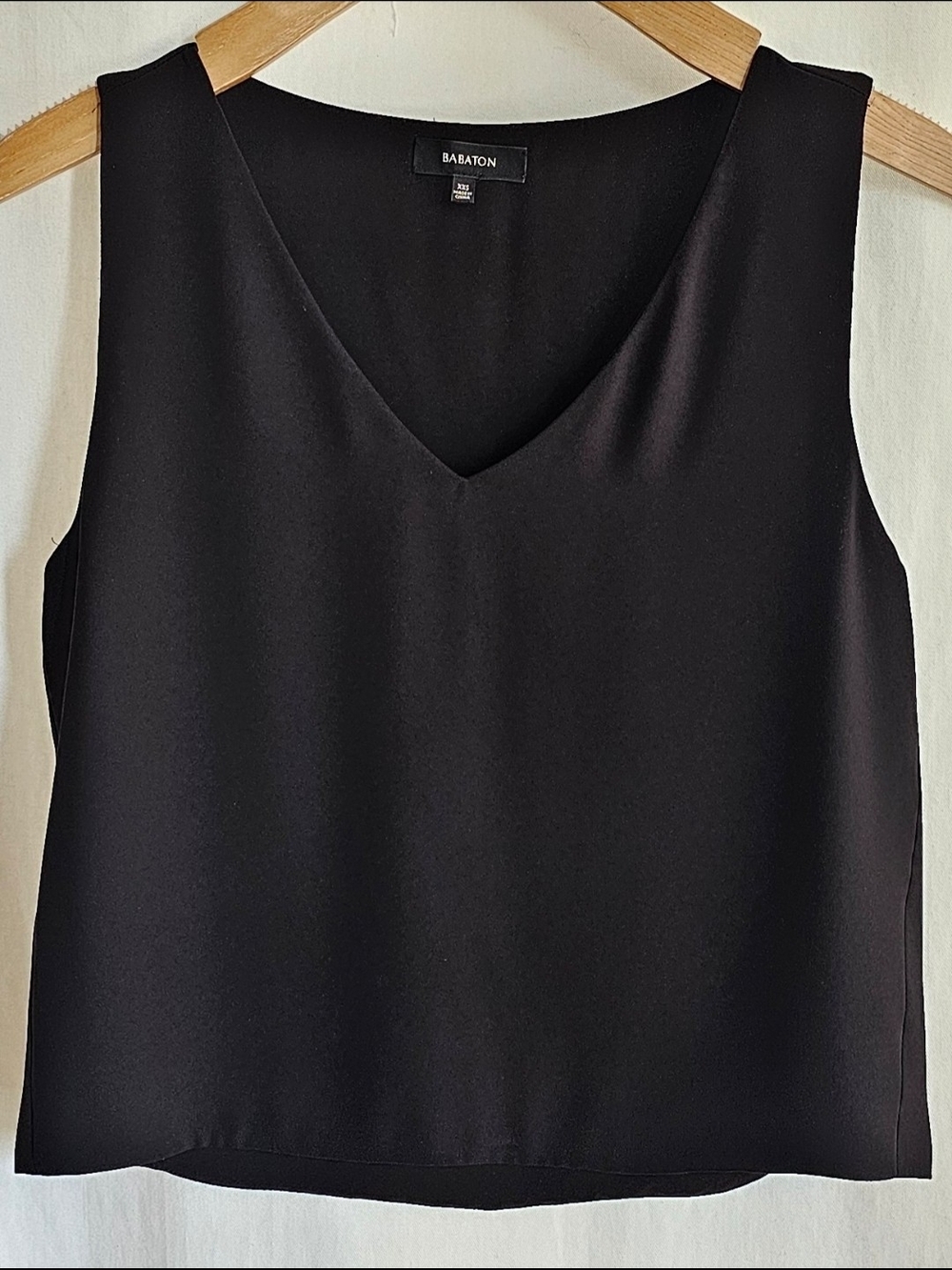 Aritzia Babaton Murphy Black Sleeveless Chiffon Blouse Top